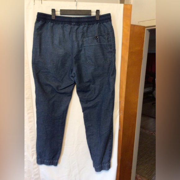J.Crew Denim Jogger Pants with draw string tie SZ L - Picture 5 of 10